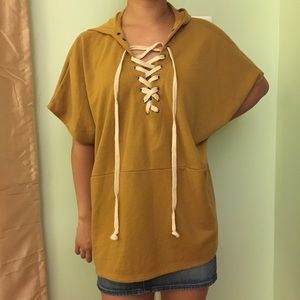 Free People Tie Up Hoodie